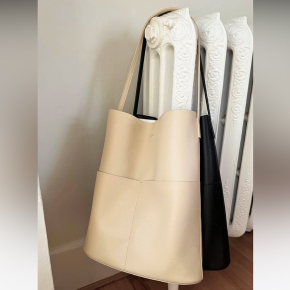 OAK + FORT Handbags - Oak + Fort Vegan Leather Tote Bag